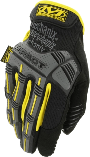 Mechanix handsker M-Pact, størrelse L, sort-gule