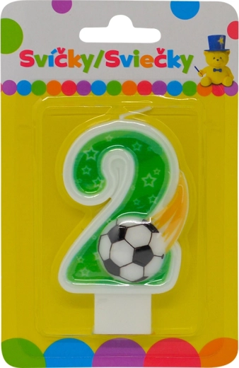 Fødselsdagslys måne med tallet 2