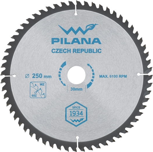 Rundsavsklinge PILANA SK 5255 WZ 250 mm, 60 tænder, 30 mm