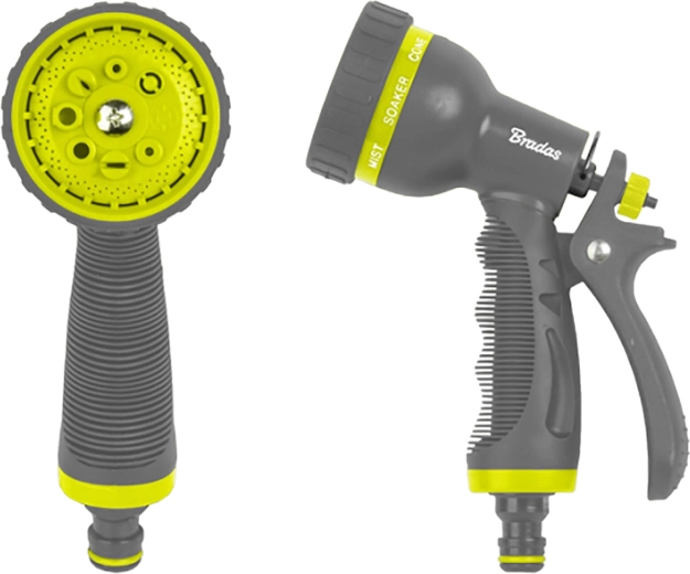 Vandingspistol med 8 funktioner, grå/limetrøn