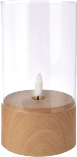 LED-lys af glas og plast 8 × 8 × 15 cm