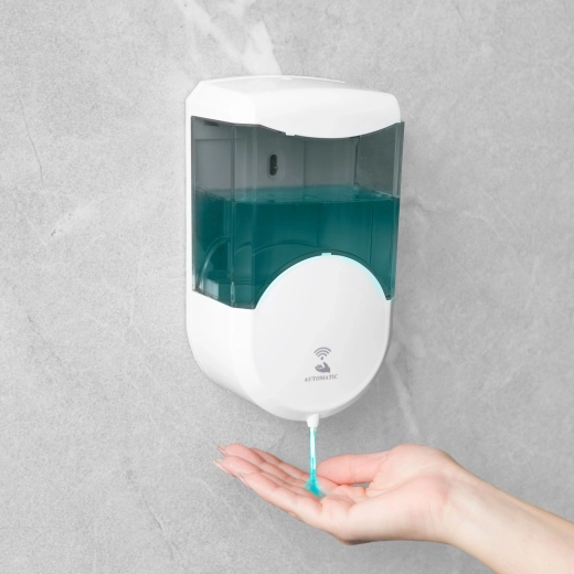 Automatisk vægmonteret sæbedispenser 600 ml, røgfarvet