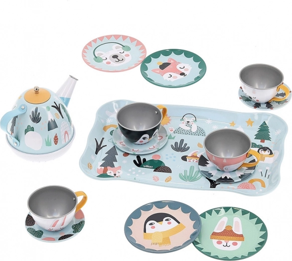 vilac børnemusik te-sæt michelle carlslund, metal, 14 dele