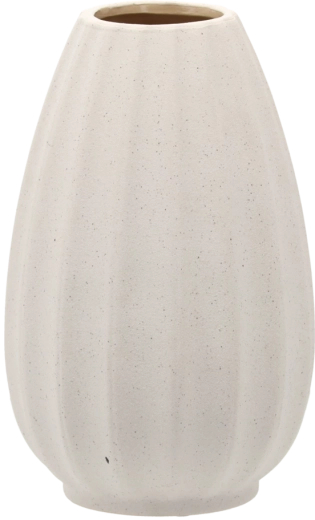 Keramisk lav hvid vase 13 × 13 × 20,5 cm