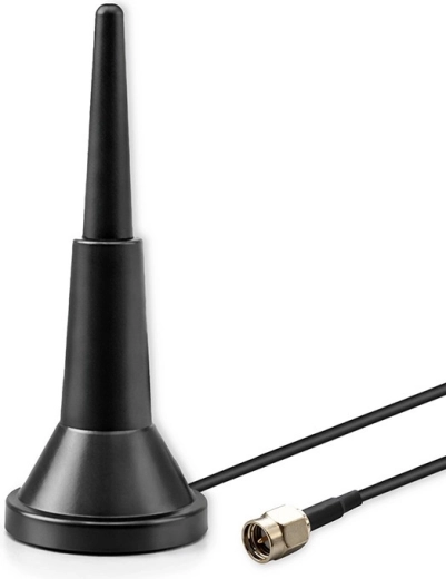 4G LTE-antenne med magnetisk base, 5 dBi, omnidirektionel, 600–2700 MHz, SMA, 3 m
