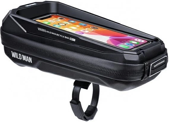 Wildman MS33 robust cykeltaske til frempind med telefoncover 0,6 l