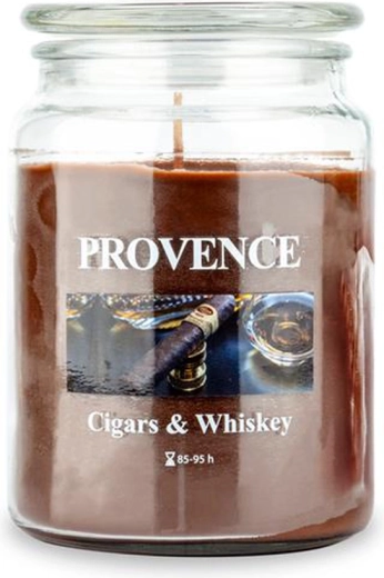 Duftlys i glas PROVENCE cigars & whiskey 95 timer