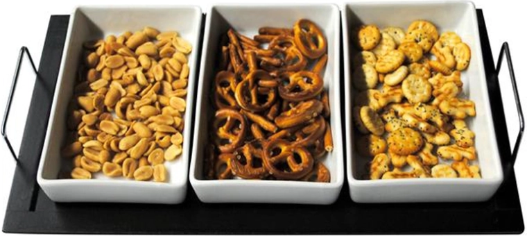 Serveringssæt med skåle og bakke TORO, rektangulær