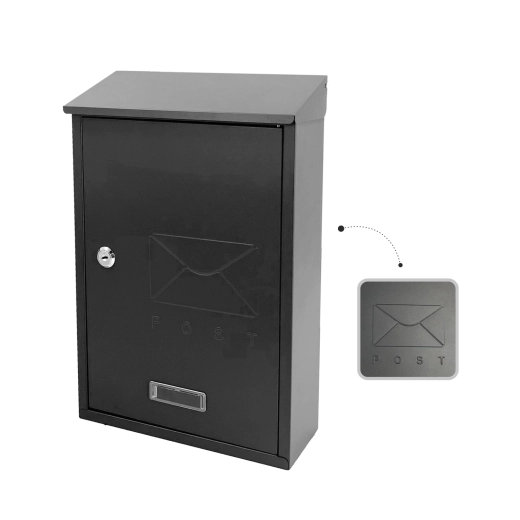 Postkasse Ibis antracit 37,8 × 25 × 10 cm