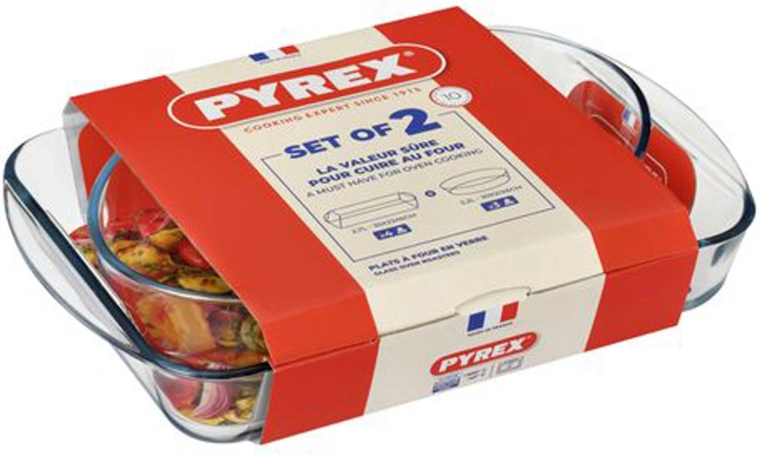 Sæt af glasbagefade PYREX 2 stk. 2,7 l + 2,2 l