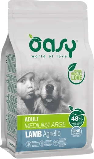 Oasy One Animal Protein Adult Medium/Large lam 12 kg – hundefoder