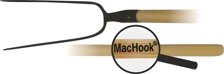 Høtyv med to tænder og træskaft 130 cm