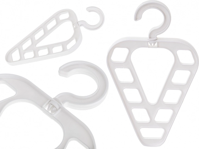 Multifunktionel skabsorganizer med 9 huller, hvid