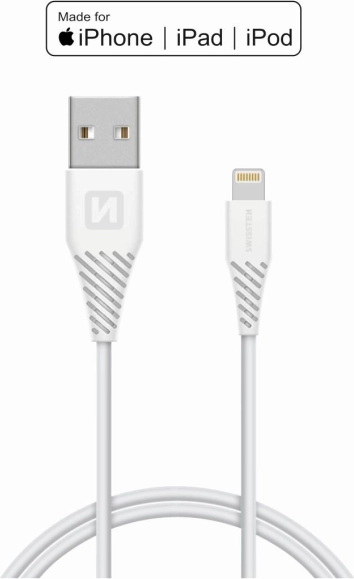 Kabel / USB / Lightning MFI-kabel 1,2 m Swissten - hvid