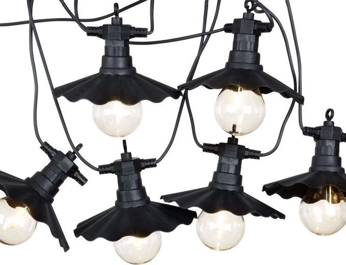 Udendørs LED-lyskæde 5,5 m med 6 pærer og timer