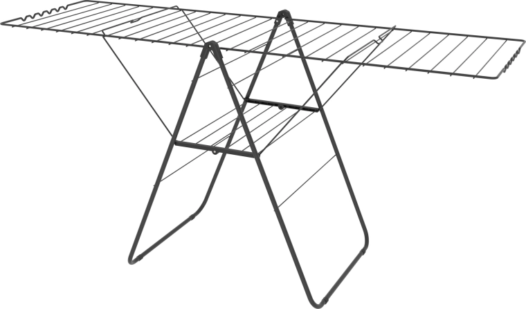 Sammenklappeligt tørrestativ 25 m, sort