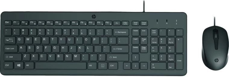 HP Classic 150 tastatur- og musesæt, kablet, sort