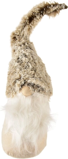 Plys-nisse beige/hvid 60 cm