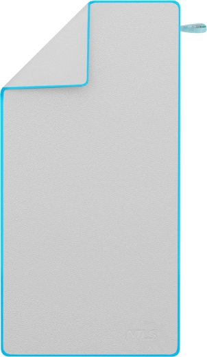 Hurtigttørrende mikrofiberhåndklæde NILS, grå‑blå, 200 × 90 cm