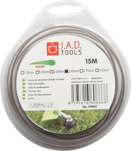 Trimmersnor, rund 1,6 mm, 15 m