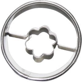 Udstegeform til småkager glat rundt med blomst