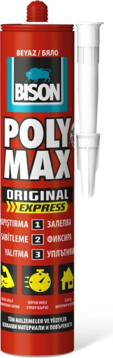 Bison Poly Max Express hvid universallim og fugemasse 425 g