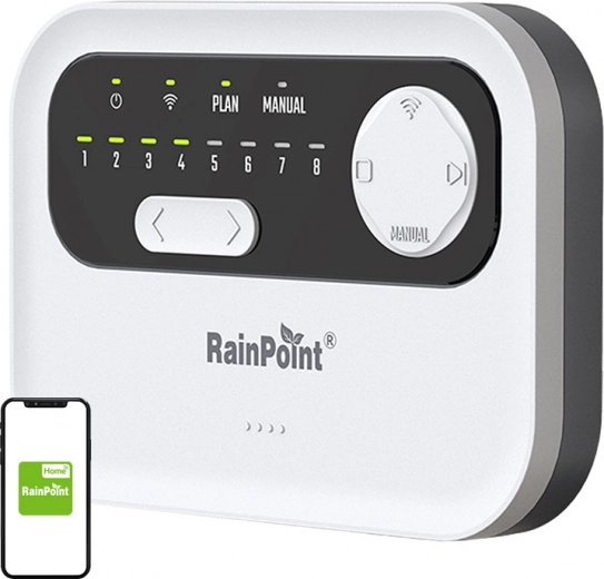 RainPoint Wi‑Fi 8‑zoners vandingscontroller