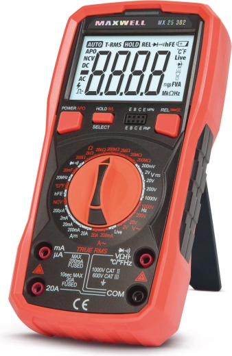 Digitalt True RMS-multimeter med spændingsdetektion
