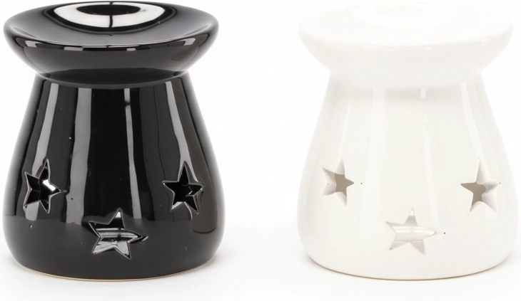 Keramisk aromalampe Stjerner, farvemix 7 × 8 cm