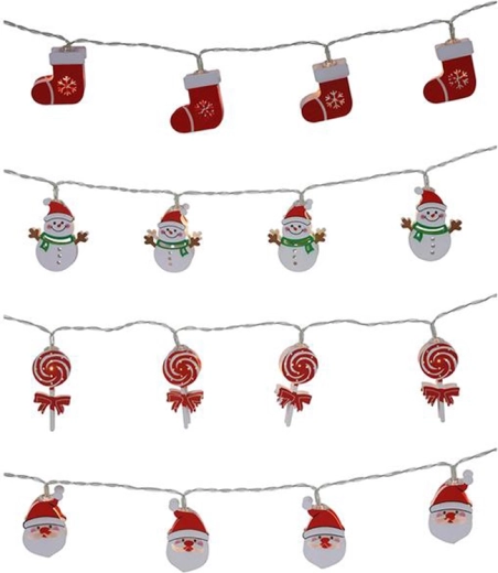 Lyskæde med 10 LED og timer