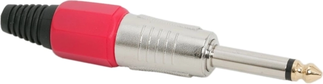 Mono JACK-stik 6,3 mm, rød