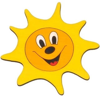 Træmøbelknop Solstråle