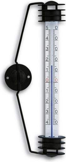 Vinduestermometer 19,5 cm af plast og metal, sort