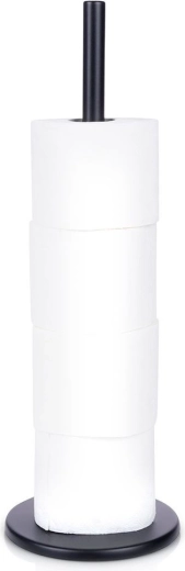 toiletrulleholder i rustfrit stål, sort, 47 cm