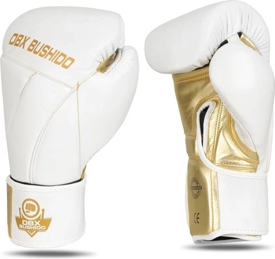 DBX Bushido boksehandsker i natur læder med håndledsbeskyttelse