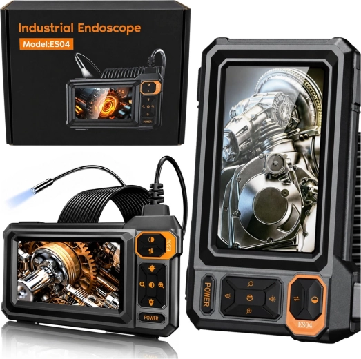 Inspektions-endoskopkamera med LCD 4,3" og 8 LED (IP67)