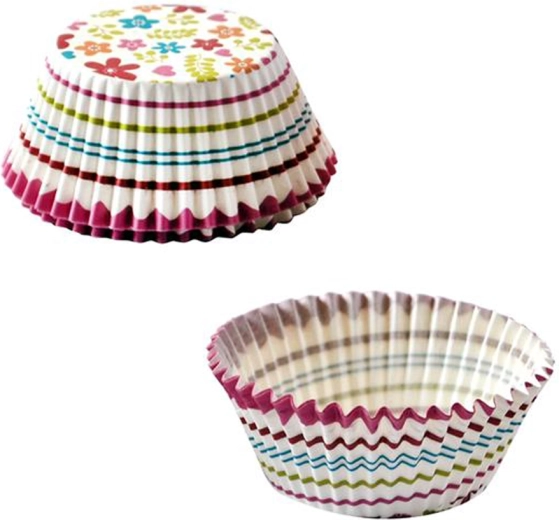 Papirforme til muffins TORO, 60 stk., blomstermotiv