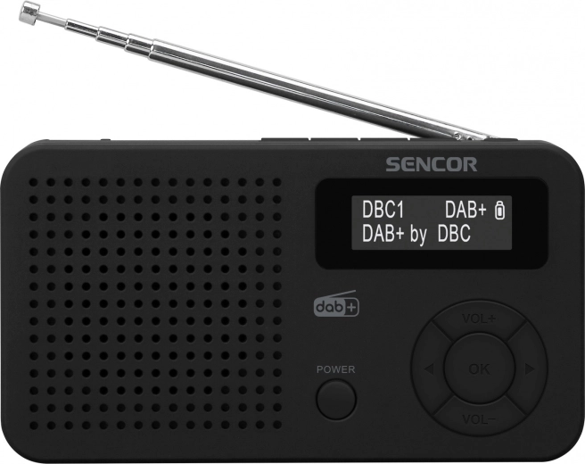 Digitalradio DAB+/FM med RDS, Bluetooth 5.0, LCD og batteri - 1 stk.