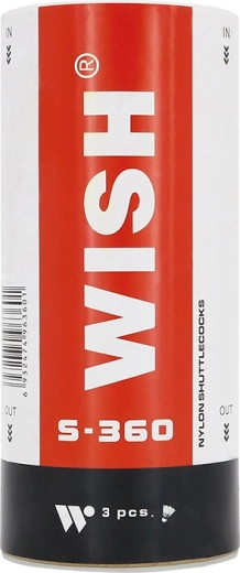 Badmintonfjerbolde WISH S-360, 3 stk.