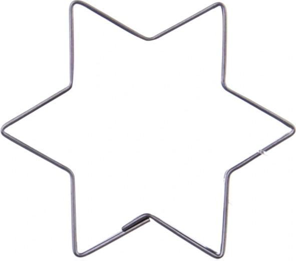 Rustfri udstikker, stjerne, 6,5 cm