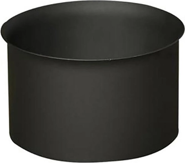 Røggennemføring 145 mm, stål 1,5 mm, sort