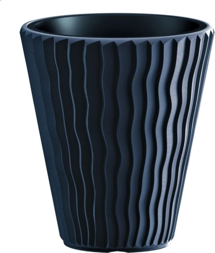 Blomsterpotte Sandy med indsats antracit 29,7 cm