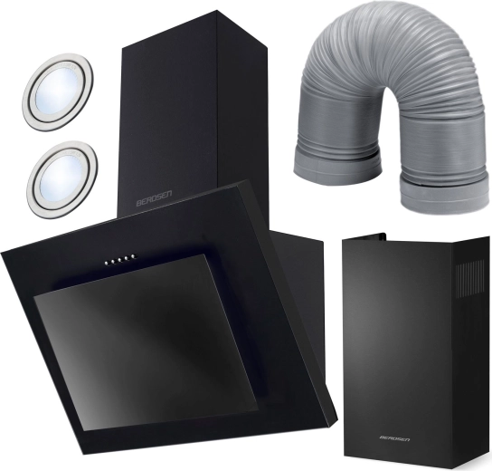 Skorstenemhætte 60 cm Berdsen BT-215 sort