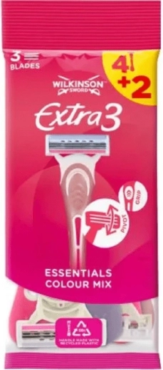 Wilkinson Extra3 Beauty engangsskraber til kvinder 4+2 stk.