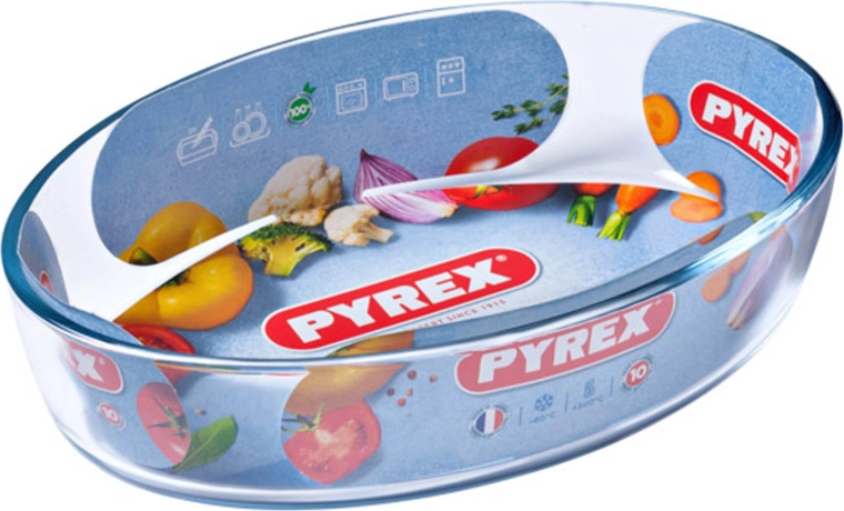 Ovnfast oval skål PYREX 1,6 l af glas 26 × 18 × 6 cm