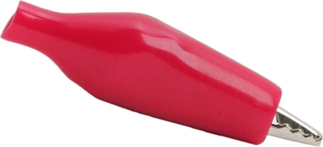 Mini krokodillenæb med rød PVC-isolering