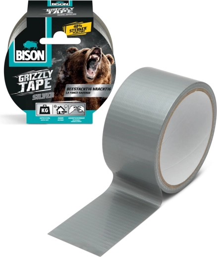 Grizzly super stærk forstærket tape grå 10 m