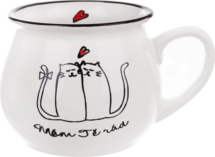 Keramisk krus med katte 300 ml