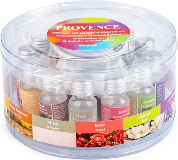 Aromalampe med 12 duftolier Provence 10 ml
