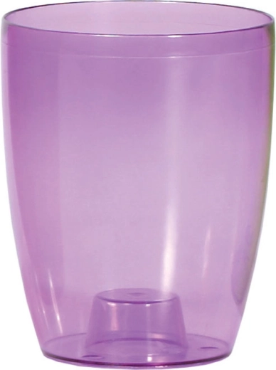 Orkidépotte Coubi Orchid 13 cm transparent lilla